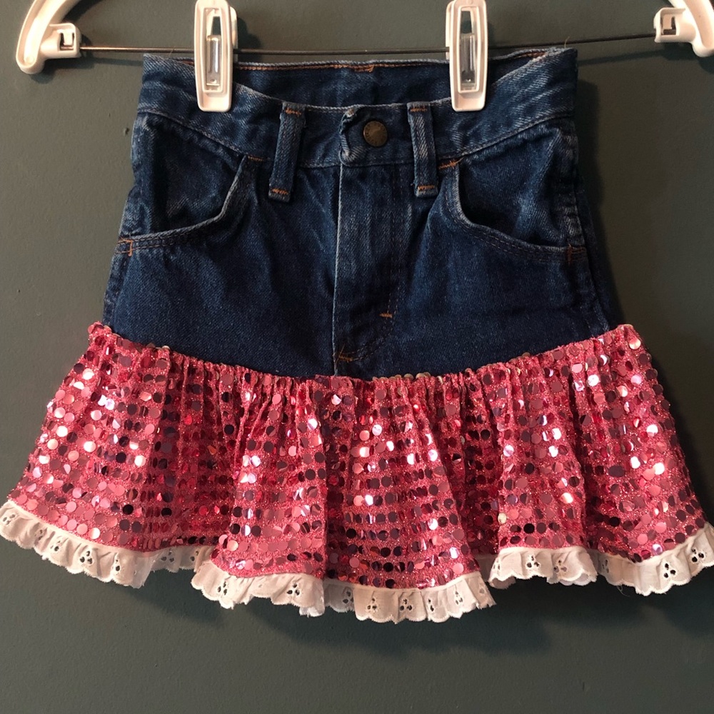 Size 3T custom denim skirt EUC
